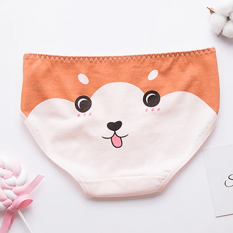 Милые Мультяшные трусы для девочек с принтом kawaii, женские трусики, нижнее белье, дышащее, комфортное, свежее, с низкой талией, хлопковое нижнее белье для девушек