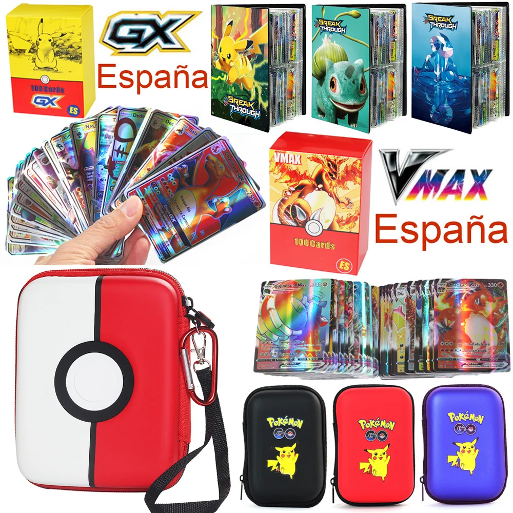 

New 2022 Spanish Version Pokemon Cards 50-100PCS Pokemon Card TAG TEAM GX VMAX Trainer Cartas Card Battle Game Children Toy Gift