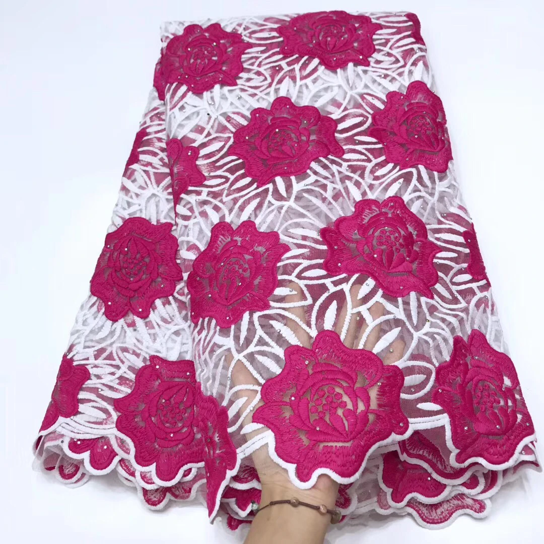 

Pure Cotton Swiss Voile Lace In Switzerland With Stones African Dry Lace Fabric High Quality Nigerian For Wedding