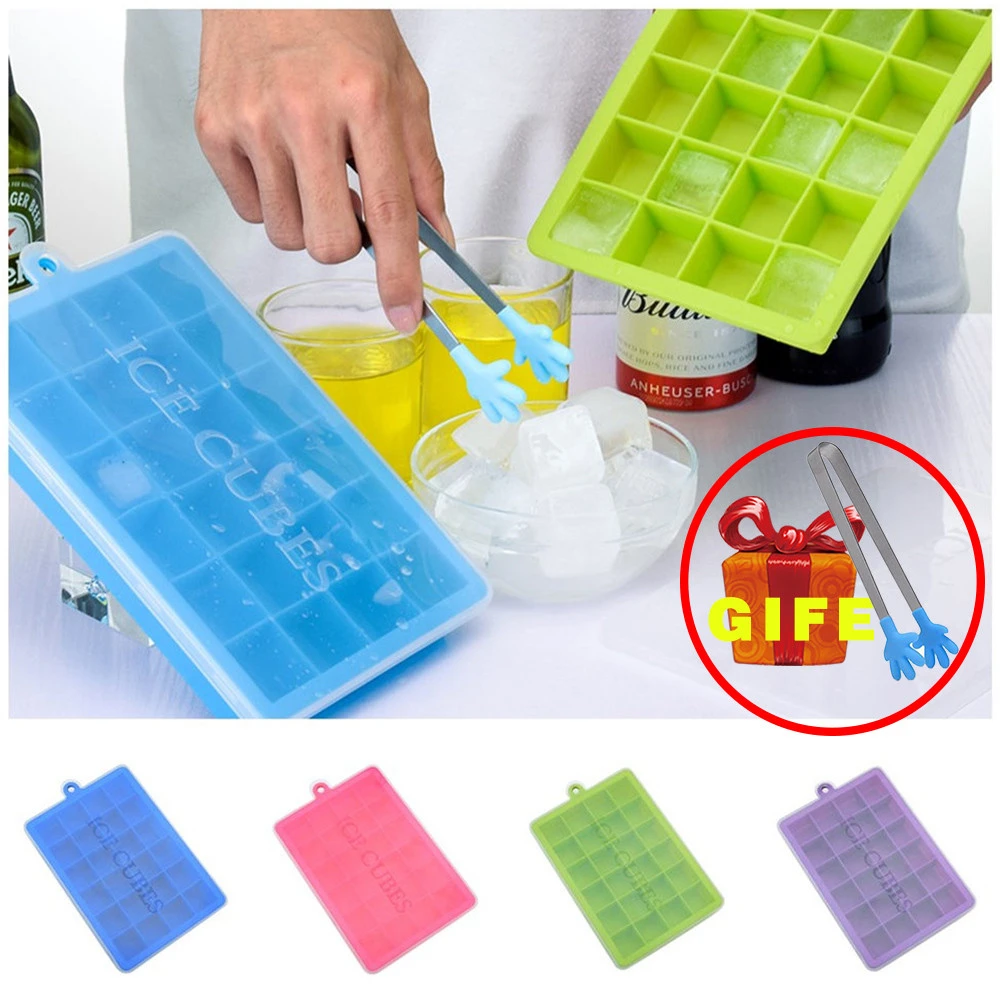 Силиконовый кубик льда с крышкой и 24 ячейками 5 цветов | Дом сад