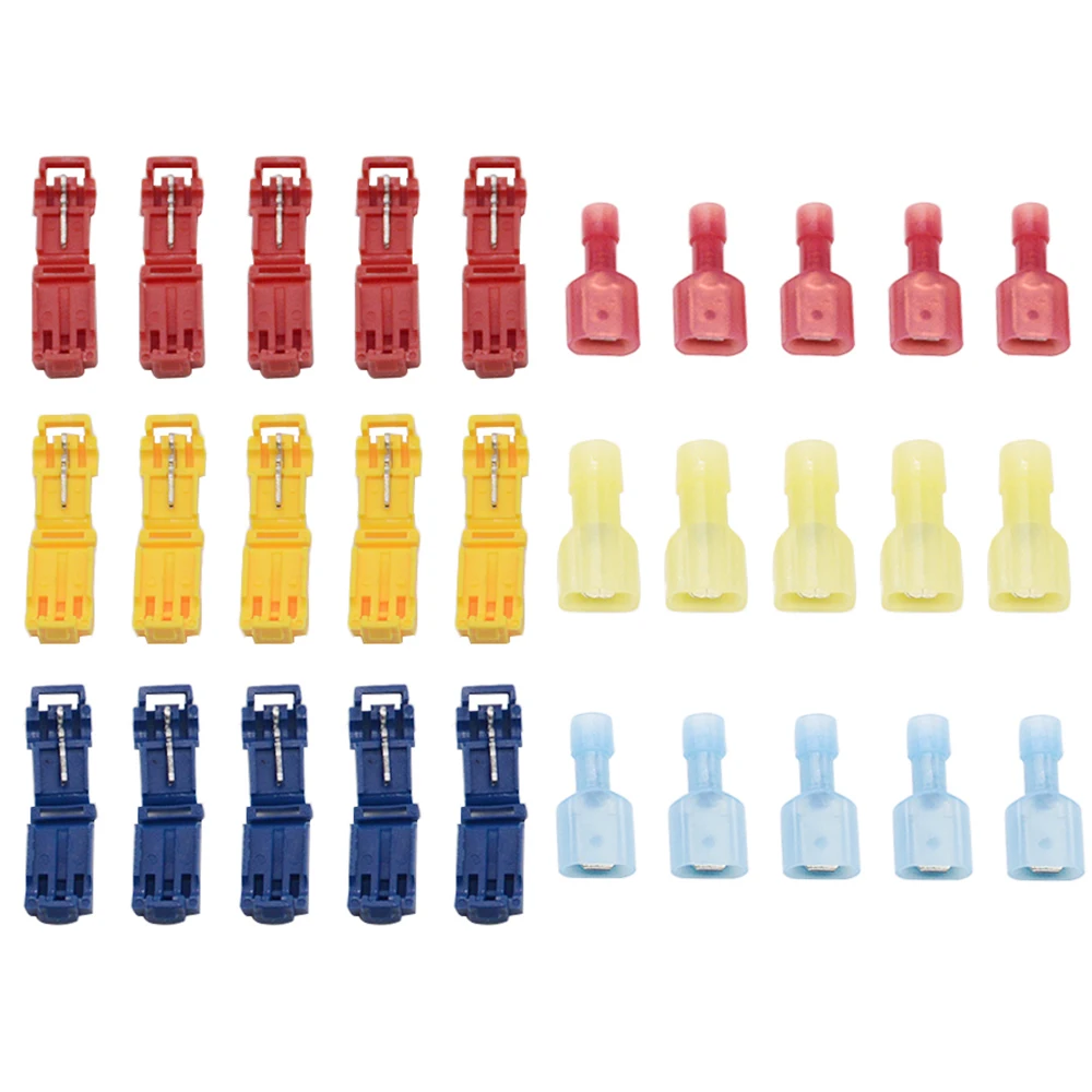 20 шт. (10 комплектов) T быстроразъемный обжимной провод удобный соединитель Scotch Lock