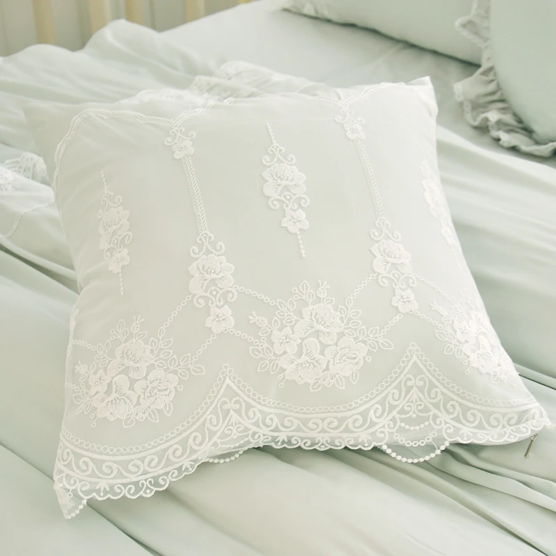 

Tencel silk cotton summer bed sheet set lace full queen king size girls bedding set 4/7pcs duvet cover bed skirt set pillowcase