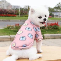 cartoon print pet clothes puppy warm clothes fleece hoodie coat dog cat pet outfits autumn winter clothing xs 2xl