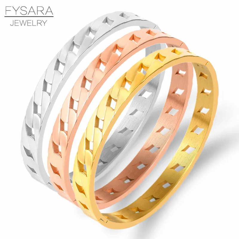 FYSARA панк рок ювелирные изделия для женщин унисекс из нержавеющей стали цвета