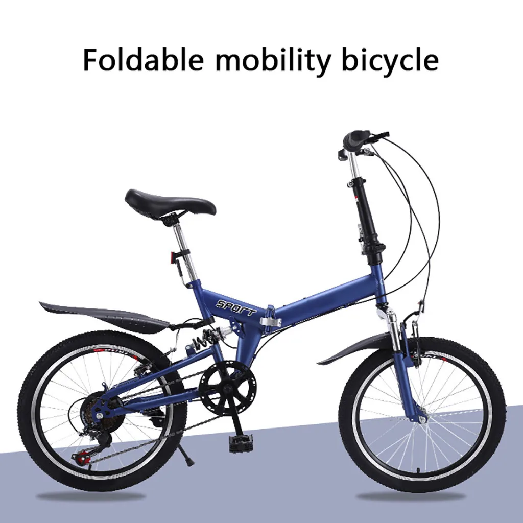 Складной велосипед 20 дюймов 6 скоростей дорожный детский горный портативный