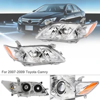 2pcsset car headlights waterproof durable headlamps clear projector left and right headlights for 07 09 toyota camry ce le se