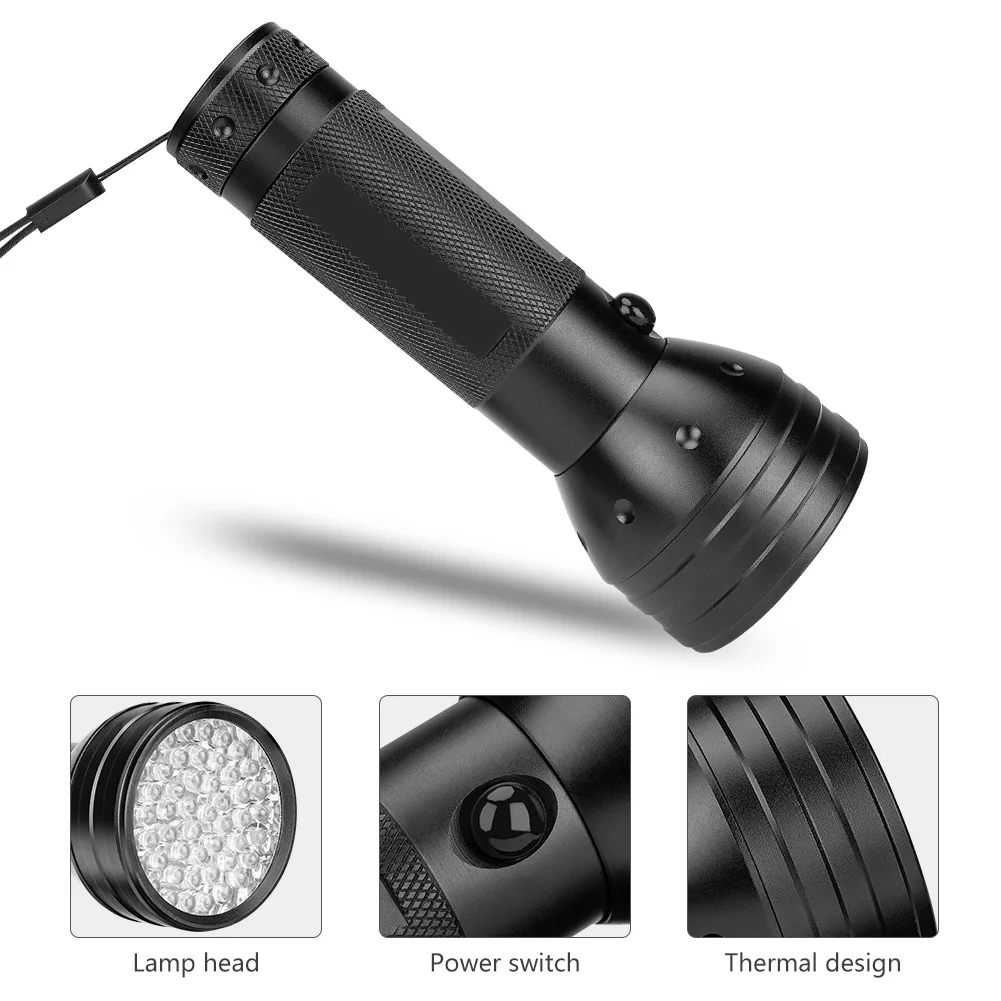 Водонепроницаемый УФ фонарик светильник 51 светодиодный 9 ультрафиолетовый 395nm UV