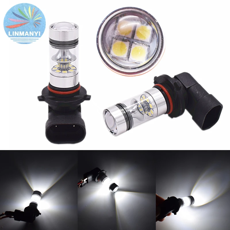 

2pcs H11 H8 LED Fog Light Bulbs 9005 HB3 HB4 9006 Car Running Lights Auto Driving Lamp 12V 24V 6000K White