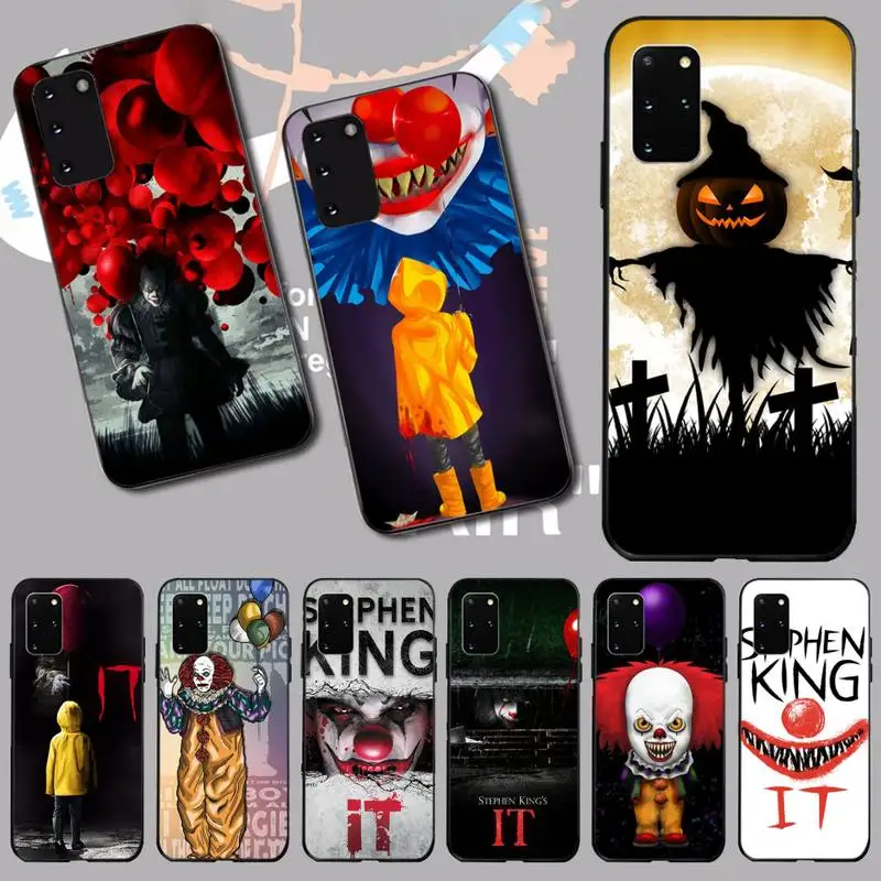 

PENGHUWAN Stephen king's it Pennywise Clown Horror Design Phone Cover for Samsung S20 plus Ultra S6 S7 edge S8 S9 plus S10 5G