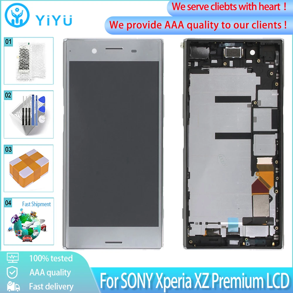 5 &quotОригинальный ЖК экран для SONY XPERIA XZ Премиум дисплей с сенсорной панелью G8142 G8141