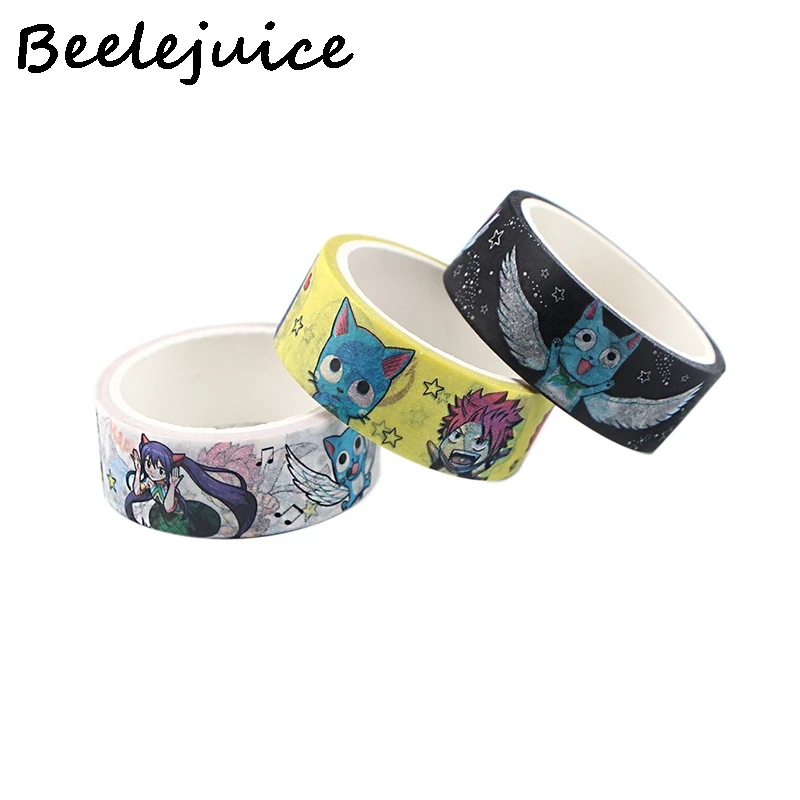 

FAIRY TAIL TV series Washi Tape DIY Decoration Scrapbooking Planner Paper Adhesive Masking Tape Stationery Daily Gifts Stickers