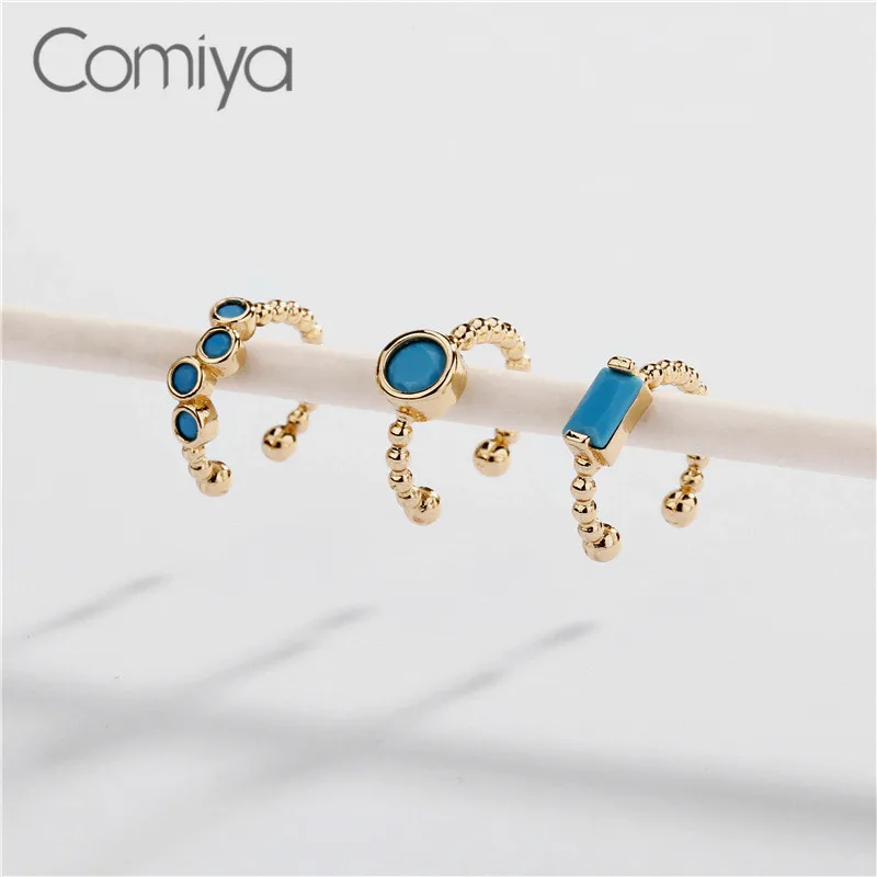 Comiya индийские Висячие серьги для женщин золотой цвет цинковый сплав кристалл