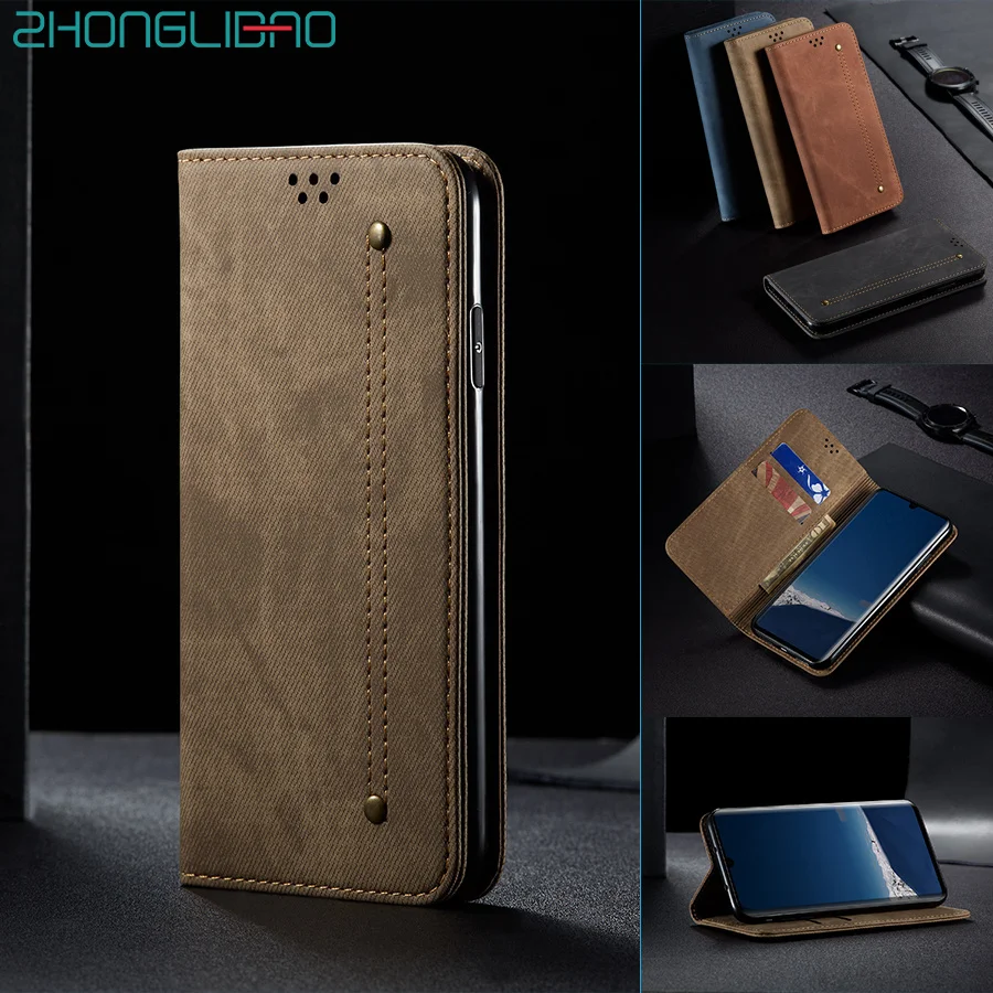 Флип чехол из джинсовой кожи для Huawei P30 Mate 30 Pro Lite P Smart Z Y9 Prime 2019 Hono 10i 20 8x роскошный