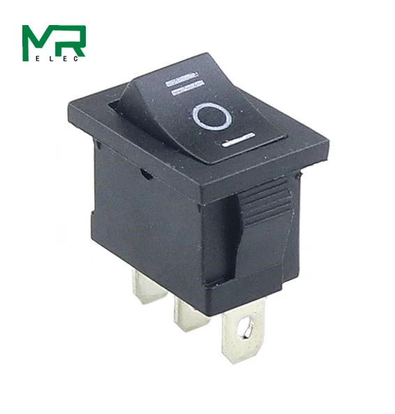1 шт. KCD1 2PIin 3Pin Лодка Автомобильный кулисный переключатель 6A/10A 250 V/125 V AC красный желтый зеленый синий черный кнопка Лучшая цена KCD1 - Цвет: black  On-Off -On