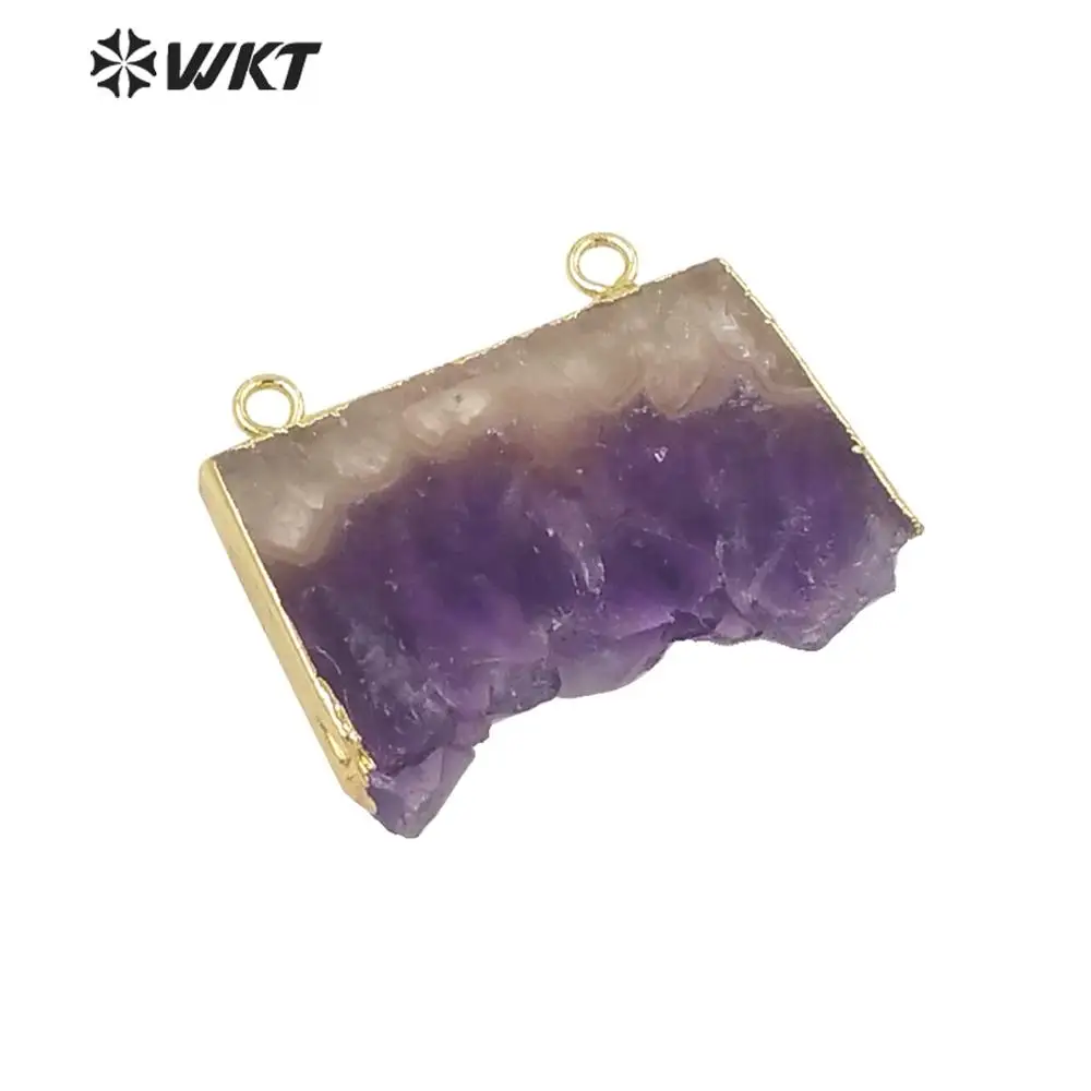 WT-P211 WKT оптовая продажа двойной ломтик под залог фиолетовый кристалл подвески