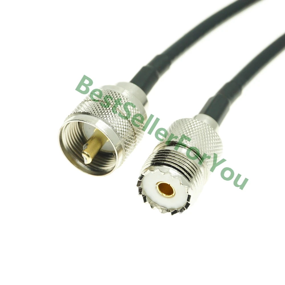 UHF Male PL259 PL 259 To SO239 SO 239 Female WiFi Radio RG58 Jumper Pigtail коаксиальный кабель|Соединители| |