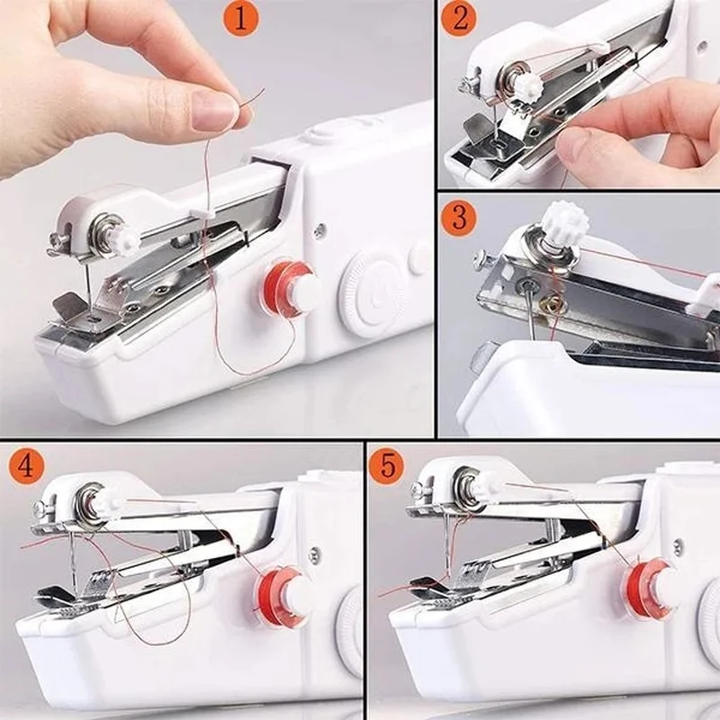 Мини Портативная Ручная Швейная Машина Overlock Quilting Presser Foot Machine Electrical Table Stitch Set On