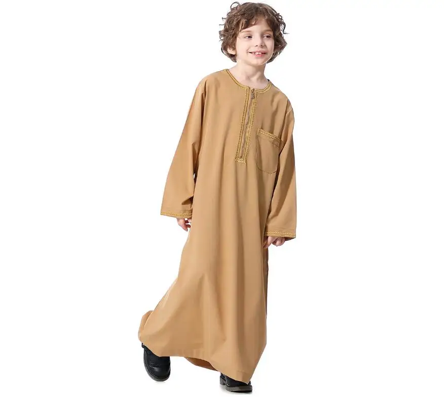 Мусульманская одежда для мальчиков в арабском стиле Детская abaya islamic tobe jellaba homme
