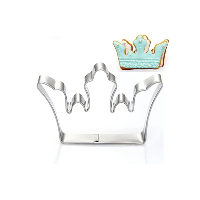 4 шт. корона форма для печенья резак из нержавеющей стали 3D искусственная помадка