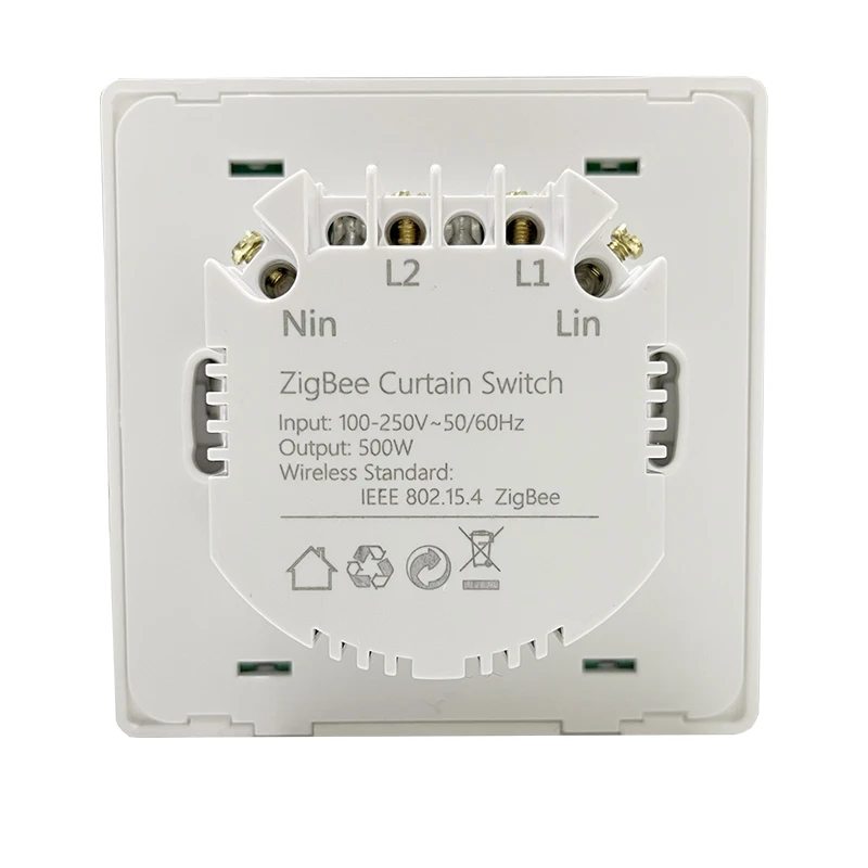 Lonsonho Tuya Zigbee Smart Curtain Switch For Roller Shutter Blind Motor EU Button Smartlife Alexa Google Home Compatible |