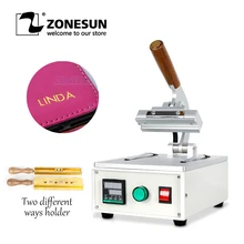 ZONESUN Numerical Temperature Paper Bag Book Cover Heat Press Machine Letter Pattern Hot Branding Machine Custom Logo