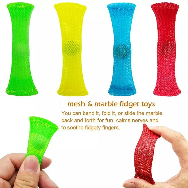 

Dropshipping Newest Fidget Toys Anti Stress Toy Set Stretchy Strings Mesh Marble Relief Adult Children Sensory Stress Relief Toy
