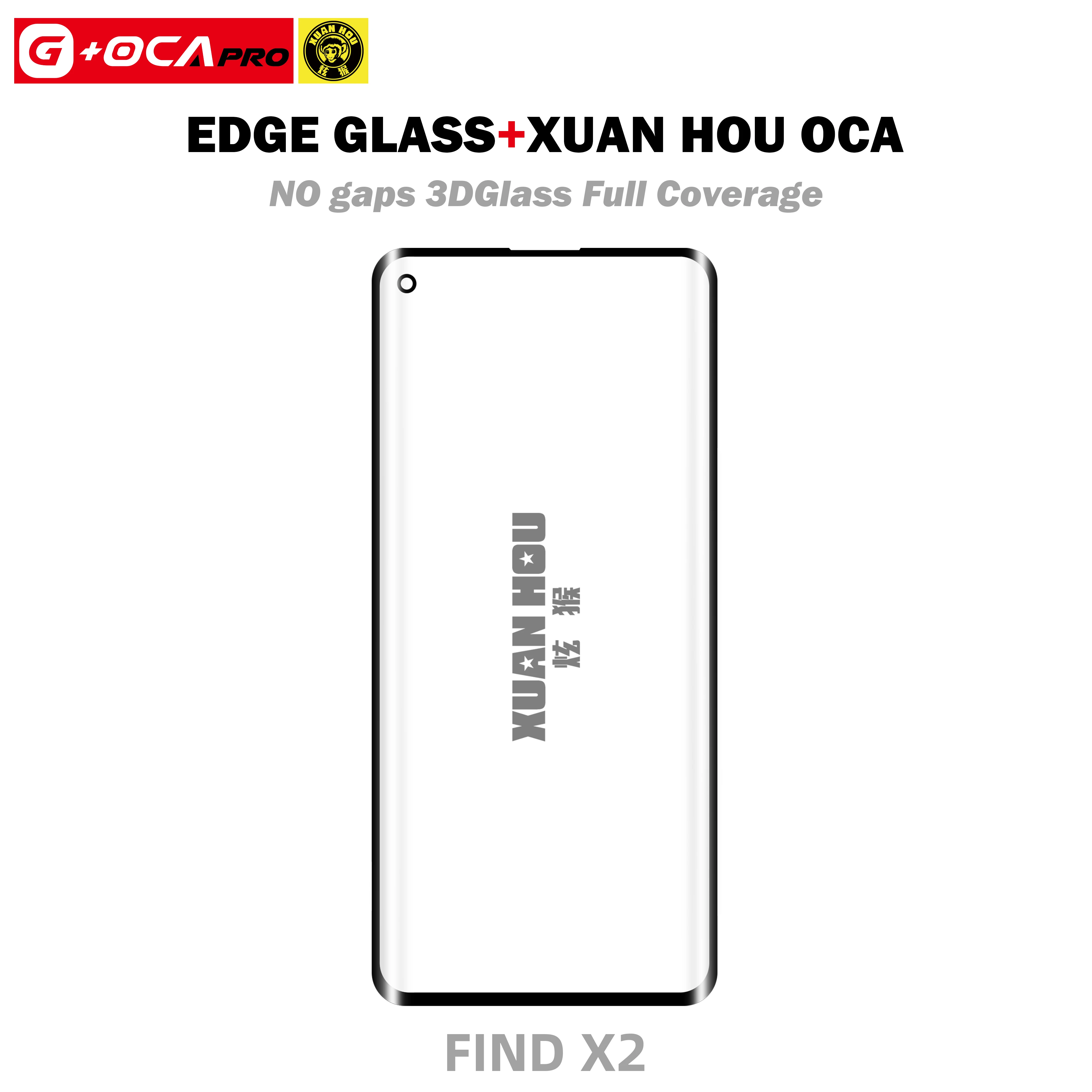 

Original Front Screen + OCA Find X Find X2 Reno3 Pro Reno4 Pro Reno5 Pro High Quality Touch Lens Replacement Glass