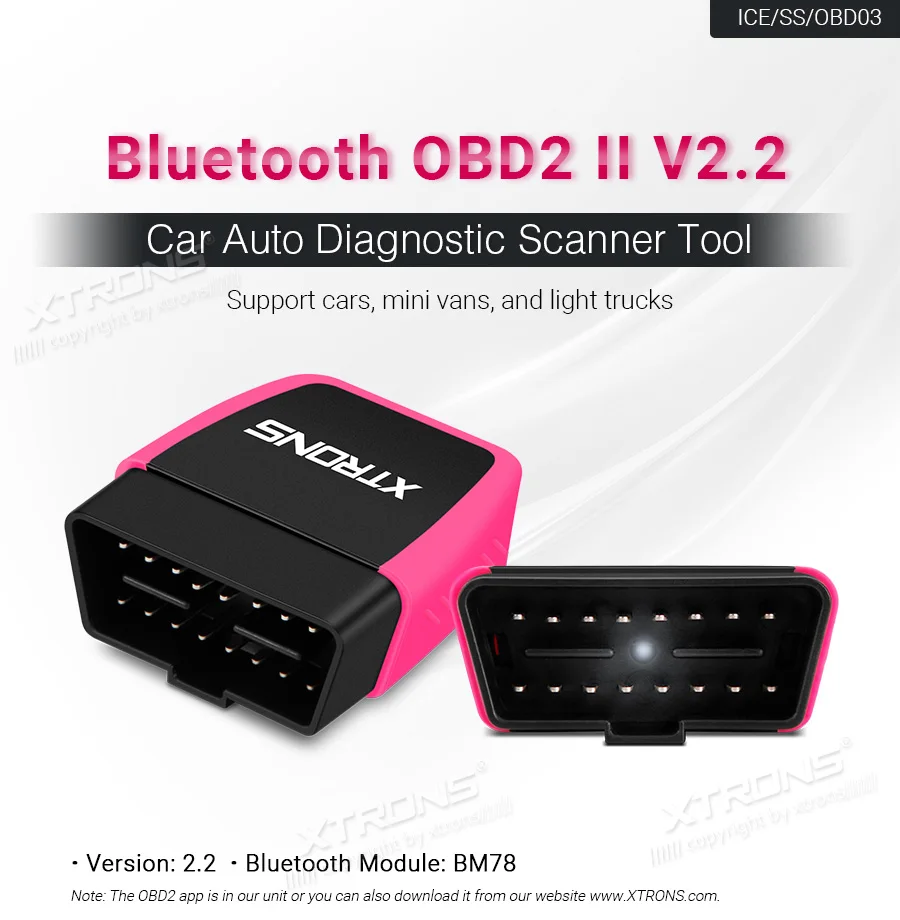 XTRONS OBD03 Bluetooth OBD2 II автомобильный диагностический сканер OBD инструмент Поддержка