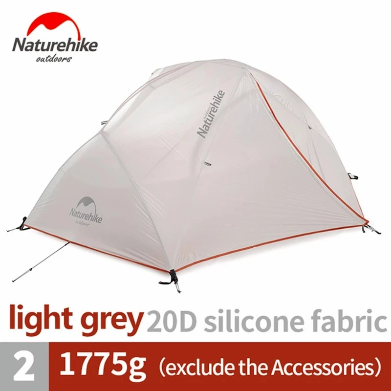 

Naturehike Tent Upgraded Star River Camping Outdoor Tent Ultralight 2 Person 4 Season 20D Silicone Tent With Free Mat NH17T012-T
