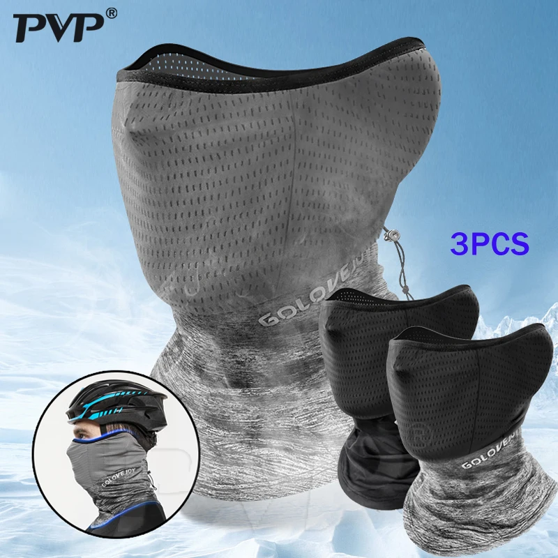 

3/1PC Bicycle Cycling Face Mask Anti-UV Neck Hood Half Face Breathable Dustproof Headband Triangle Sport Scarf Windproof Men Sun