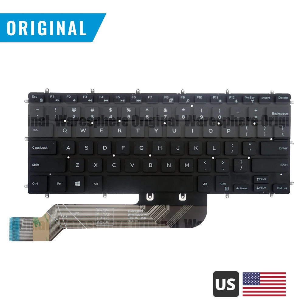 Оригинальная клавиатура для ноутбука с подсветкой US W/N Dell Latitude 3400 Black|Клавиатуры