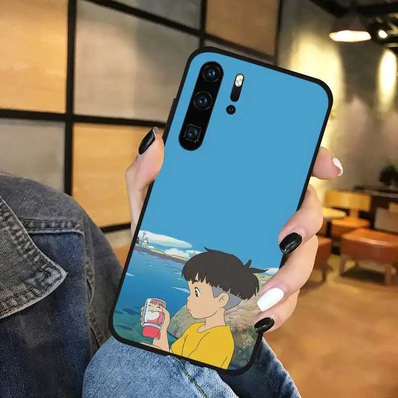 

Cartoon Ponyo on the Cliff Phone Case Funda For Huawei P9 P10 P20 P30 Lite 2016 2017 2019 plus pro P smart
