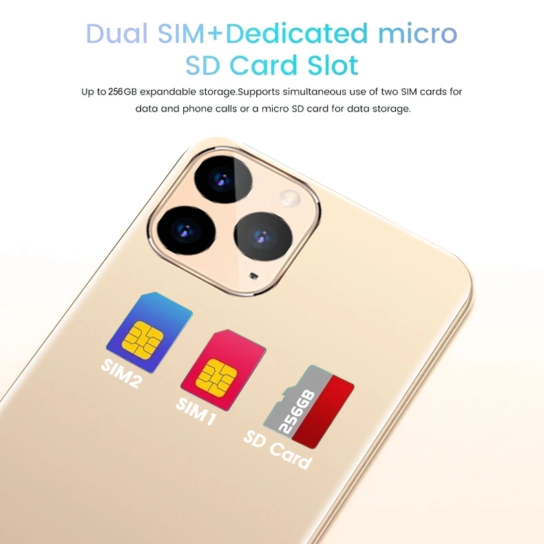 Tel&eacute;fono Inteligente I11 Pro Max versi&oacute;n Global, 6,5 pulgadas, Dual SIM, 12GB, 512GB, 4800MAH, Android 9,0, GPS, Wifi, desbloqueo facial-1