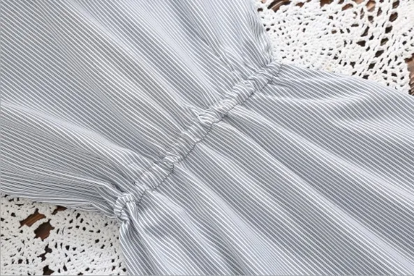 Новый школьный стиль Лето женское мини платье Полосатая туника без рукавов vestidos