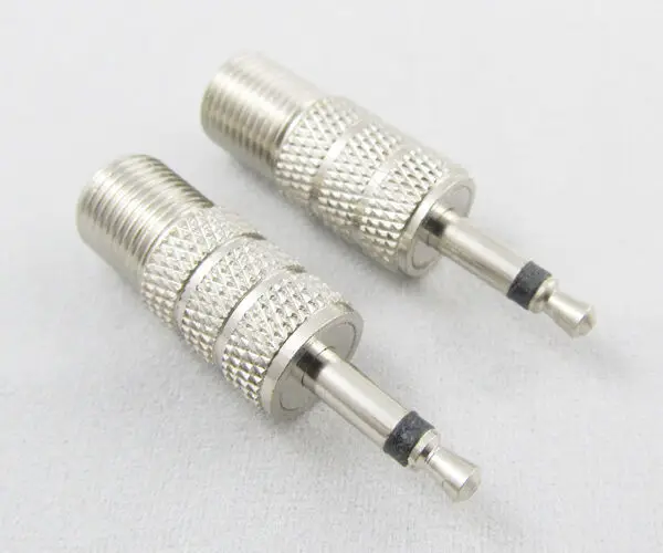 

1pc 3.5mm 1/8" Mono Male plug to F-Type F Female Jack Adapter Connector