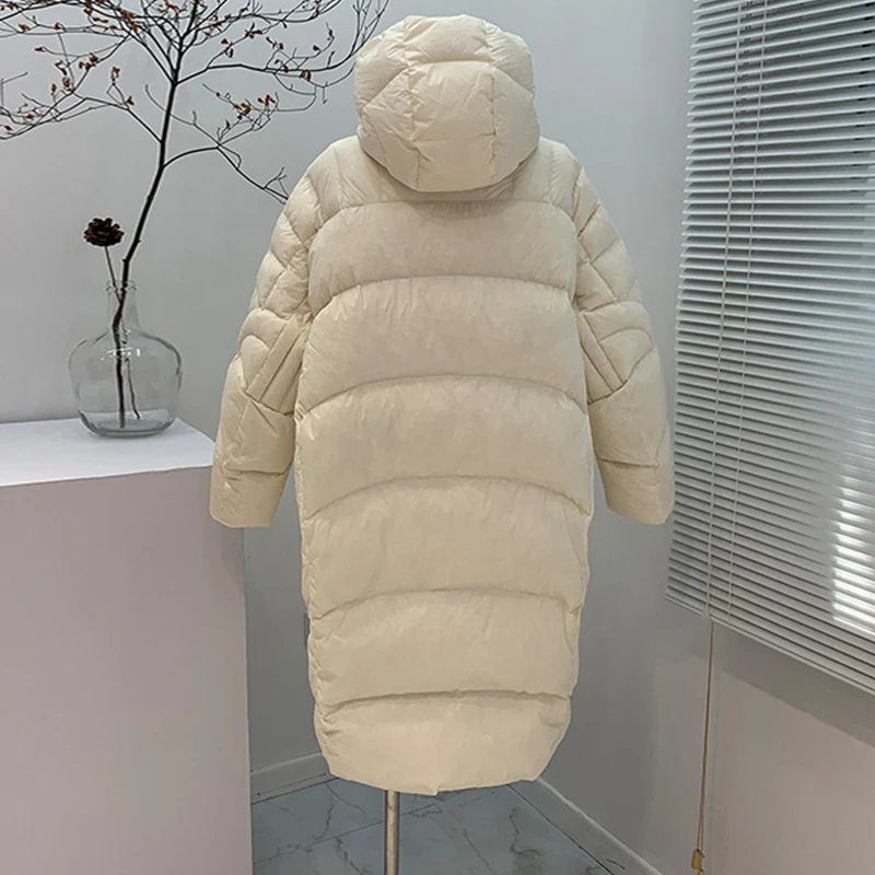 Fitaylor зимний теплый светильник с капюшоном длинная куртка перьями для женщин