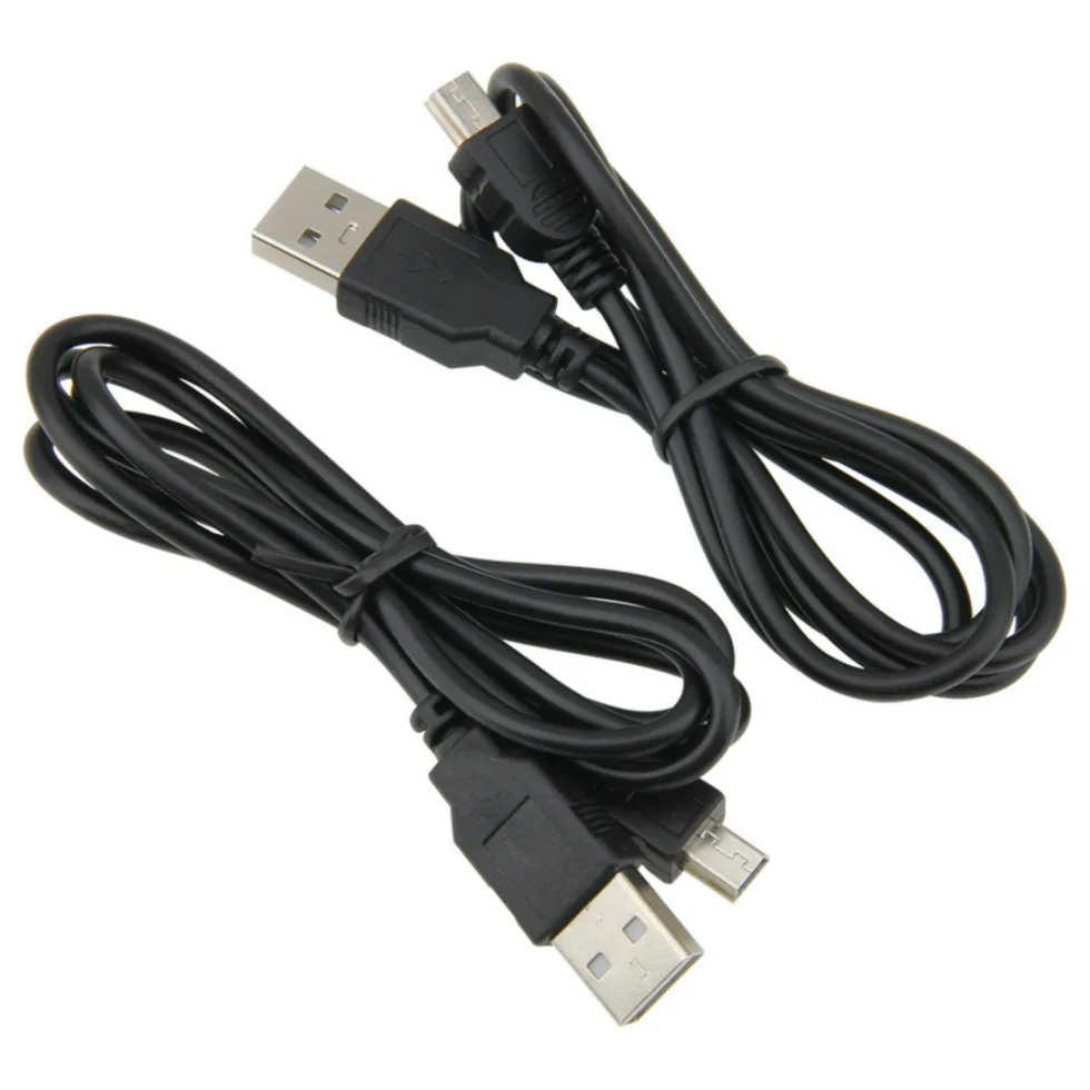 Bestellen Schwarz 1M USB 2,0 A Auf Mini B 5Pin Männlichen Daten Ladegerät Kabel Lade Linie Für MP3 MP4 GPS Kamera
