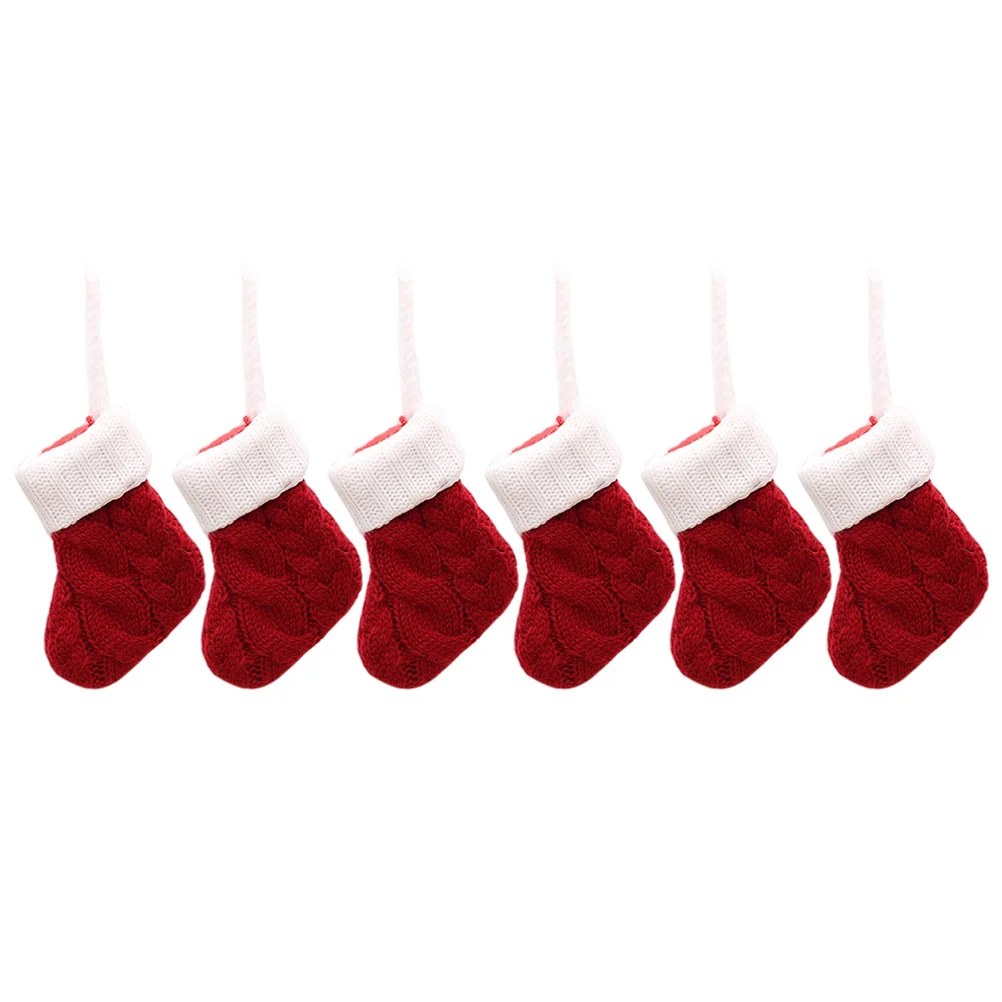 

6pcs Christmas Decorative Tableware Bags Tableware Holders Xmas Cutlery Pouches