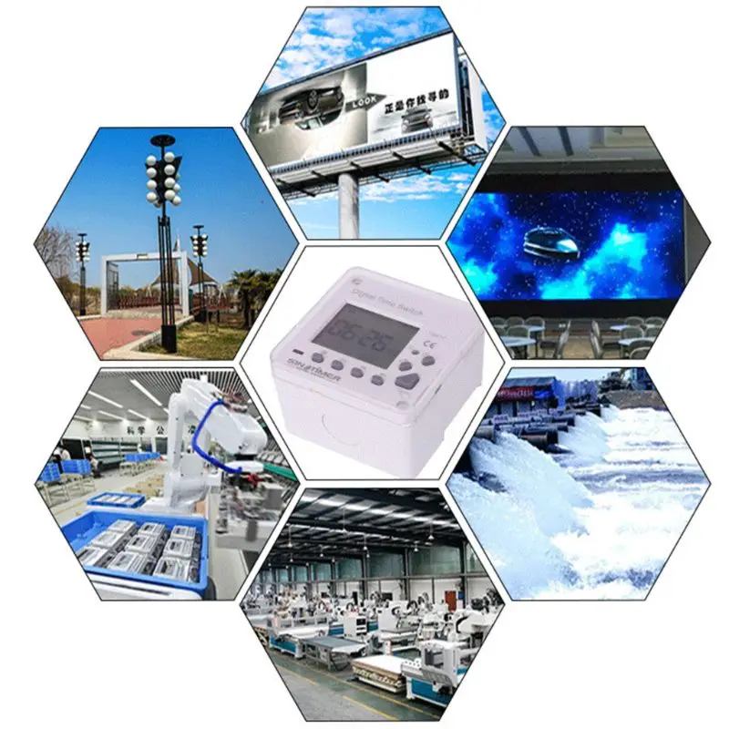 

Timer Switch, Digital Electric from 1min to 168 Hours Durable Programmable Smart Control Switch Timer with Backlight Display