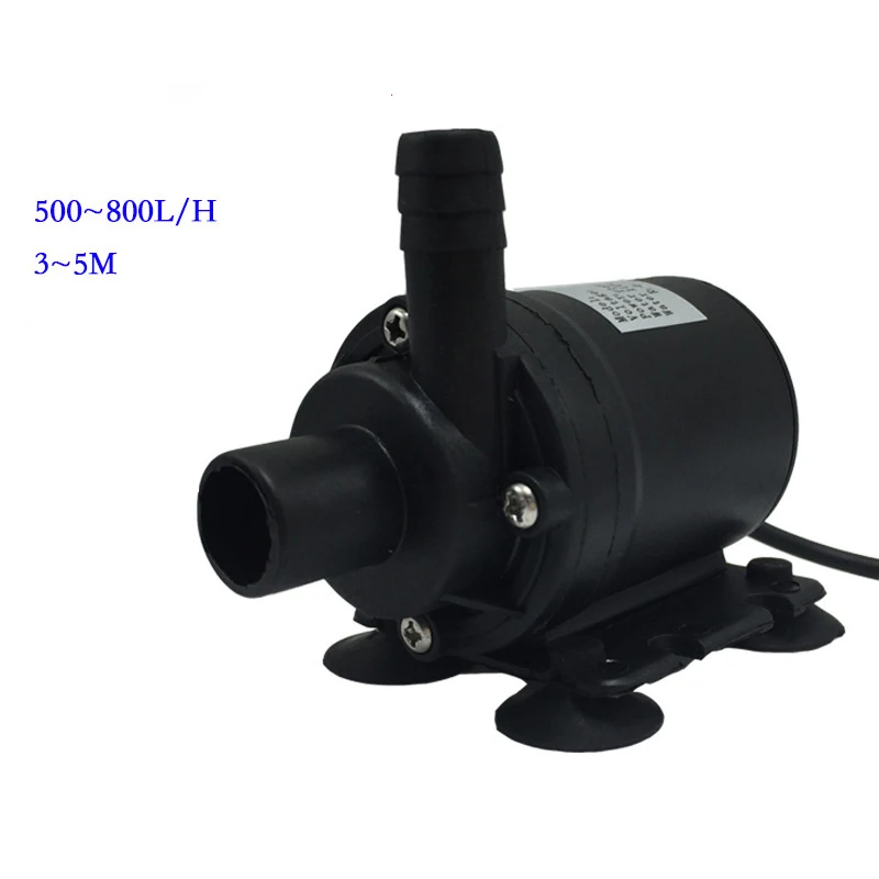 

12V 24V 800L/H 5m Watering Washing Pump Submersible Booster Jet Pump Aquarium Pool Brushless Water Circulation Pump Motor Water