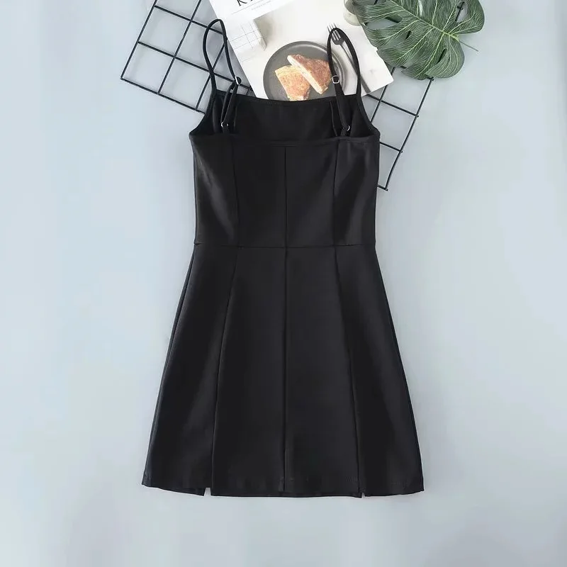 Женские мини-платья простые черные вечерние платья на молнии сзади реальное