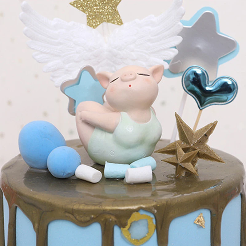 

Cute Pig Decoration Yoga Action Piglet Decorations Home Decorations Kids Creative Birthday Gift