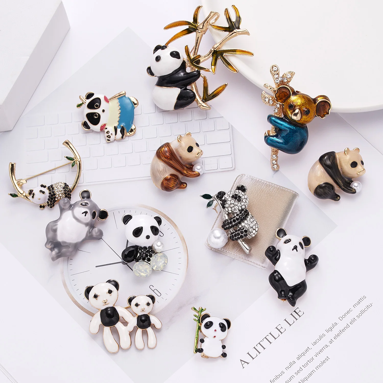 Детская эмалированная заколка на лацкан забавные мультяшные животные жемчужные