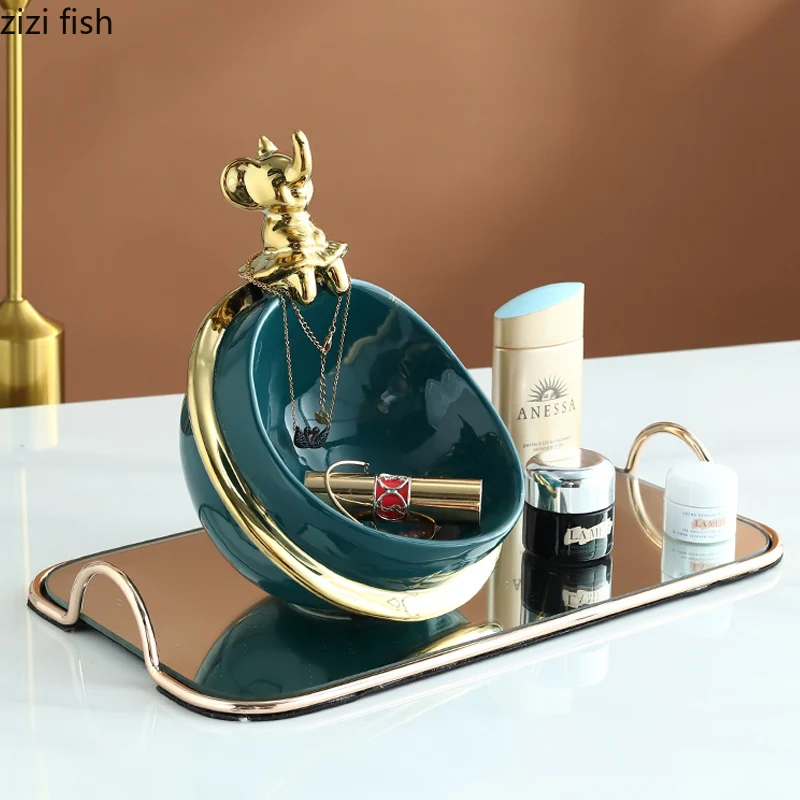 Журнальный столик для гостиной керамики стойка хранения украшений слон с