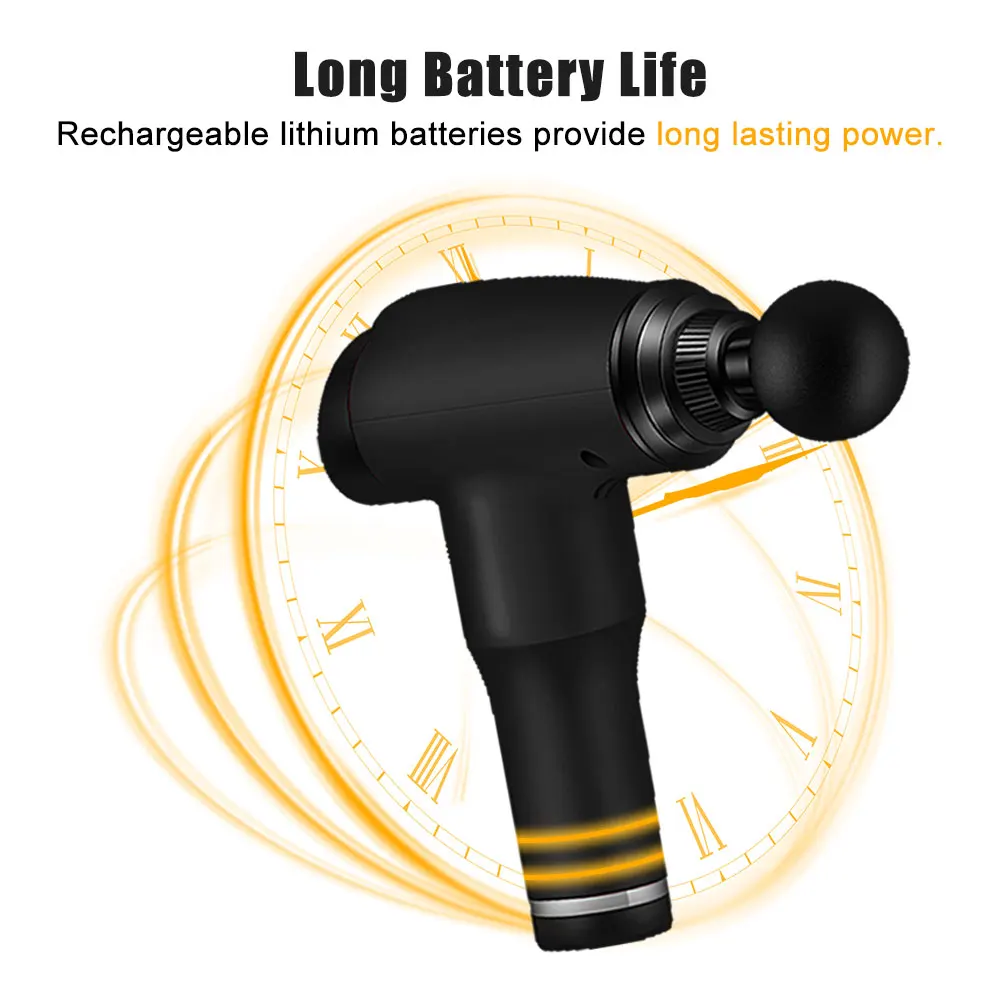 

5-Head Massage Gun Portable Muscle Massager Gun Body Massage Tool Percussion Massager Relaxation Slimming Shaping Exercising