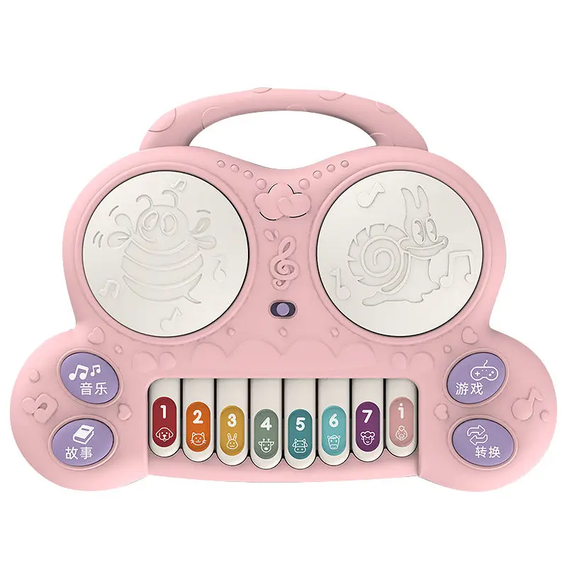 

Children Babies Multi-functional Hand-clapping Drums and Double-drum Early Education Music Electronic Piano 0-3 Telephone Toys