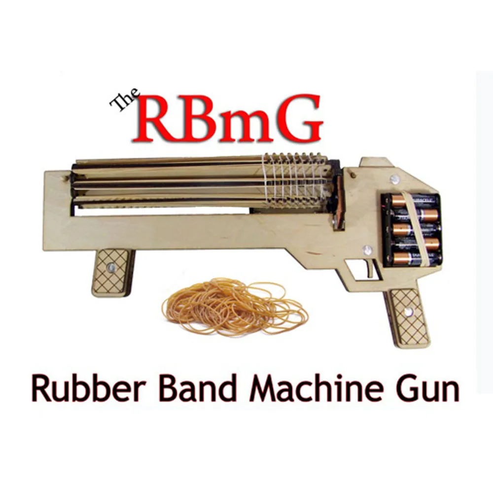 Новое поступление 1 шт RBMG пистолет с резиновой лентой DIY Деревянный пистолет POWER SHOT Toy Blaster пистолет строительные наборы пулеметы Новинка подарки