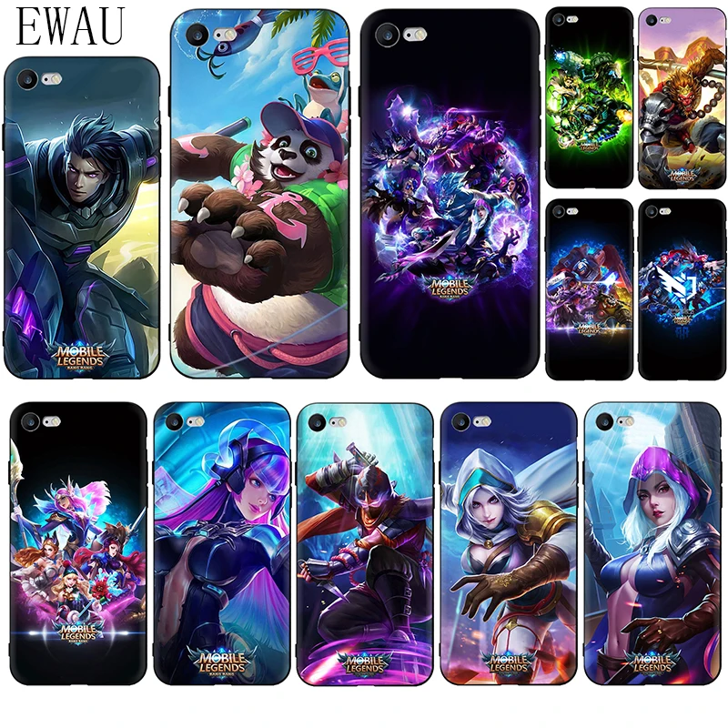 Силиконовый чехол для телефона EWAU Mobile Legends iphone 5 5s SE 2020 6 6s 7 8 plus X XR XS 11 12 Pro Max Mini |