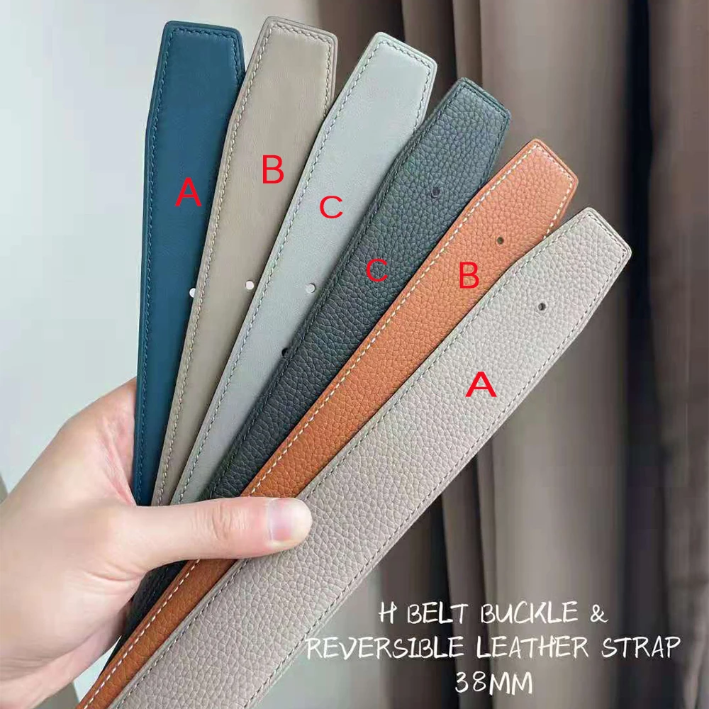 

Top Imported Leather Luxury Brand For Men Waist Belts H 38mm 1:1 Copy Belt For Jeans Fashion Designer Waistband Original Box