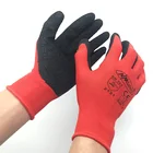 24 шт.оптовая продажа, 12 пар носочков на латексные сцепление Безопасность для изготовления рабочих перчаток строительство садовый промышленности перчатки из полиэстера для Для мужчин или женщин